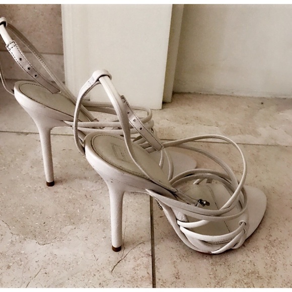 Herve Leger Lambskin Sandal Heels - Picture 4 of 5